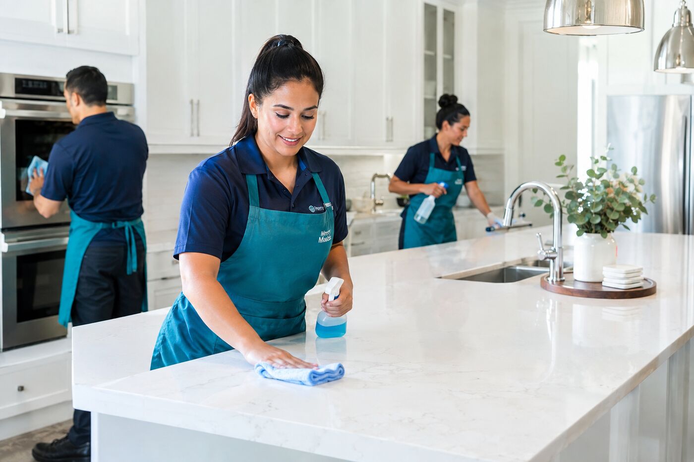 Kitchen countertop cleaning